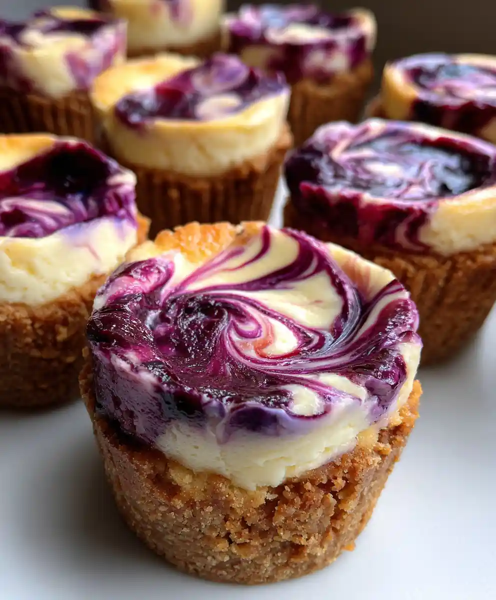 cheesecake cupcake recipe With Blueberry Jewel Swirl