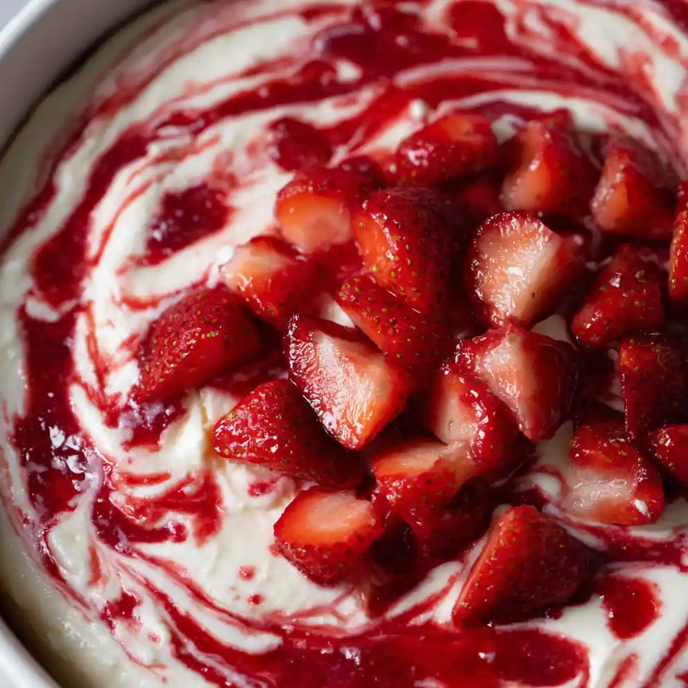 cheesecake dip recipe With Strawberry Swirl