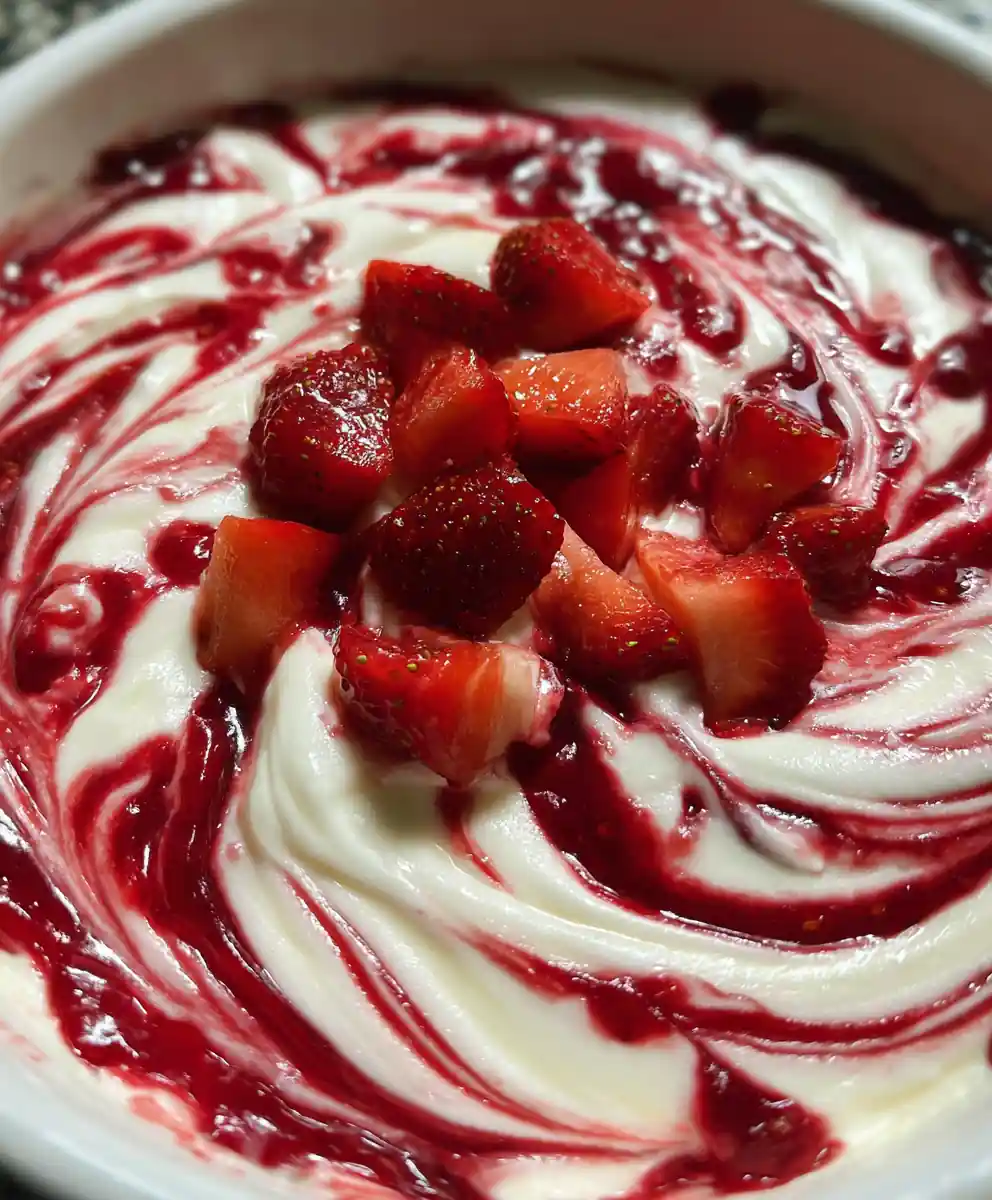 cheesecake dip recipe With Strawberry Swirl