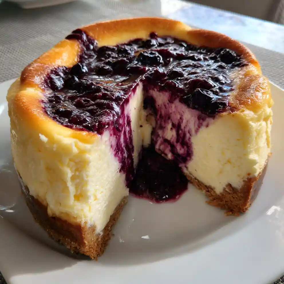 Cheesecake Recipe Baked Burnished Top With Blueberry Ribbon 6 cheesecake recipe baked Burnished Top with Blueberry Ribbon