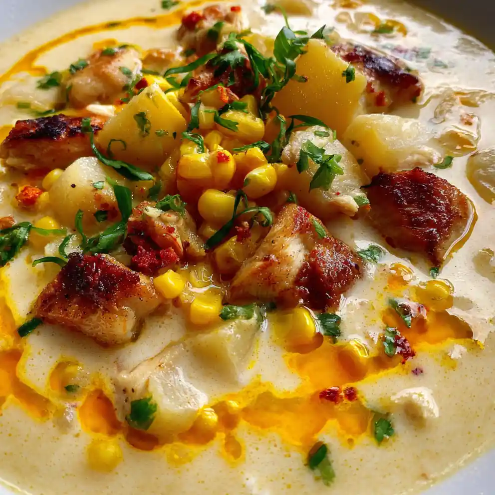 chicken corn chowder recipe With Golden Chili Oil