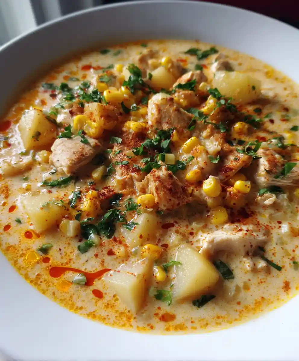 chicken corn chowder recipe With Golden Chili Oil