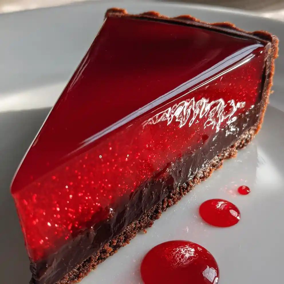 chocolate tart recipe Ruby Raspberry Mirror Glaze