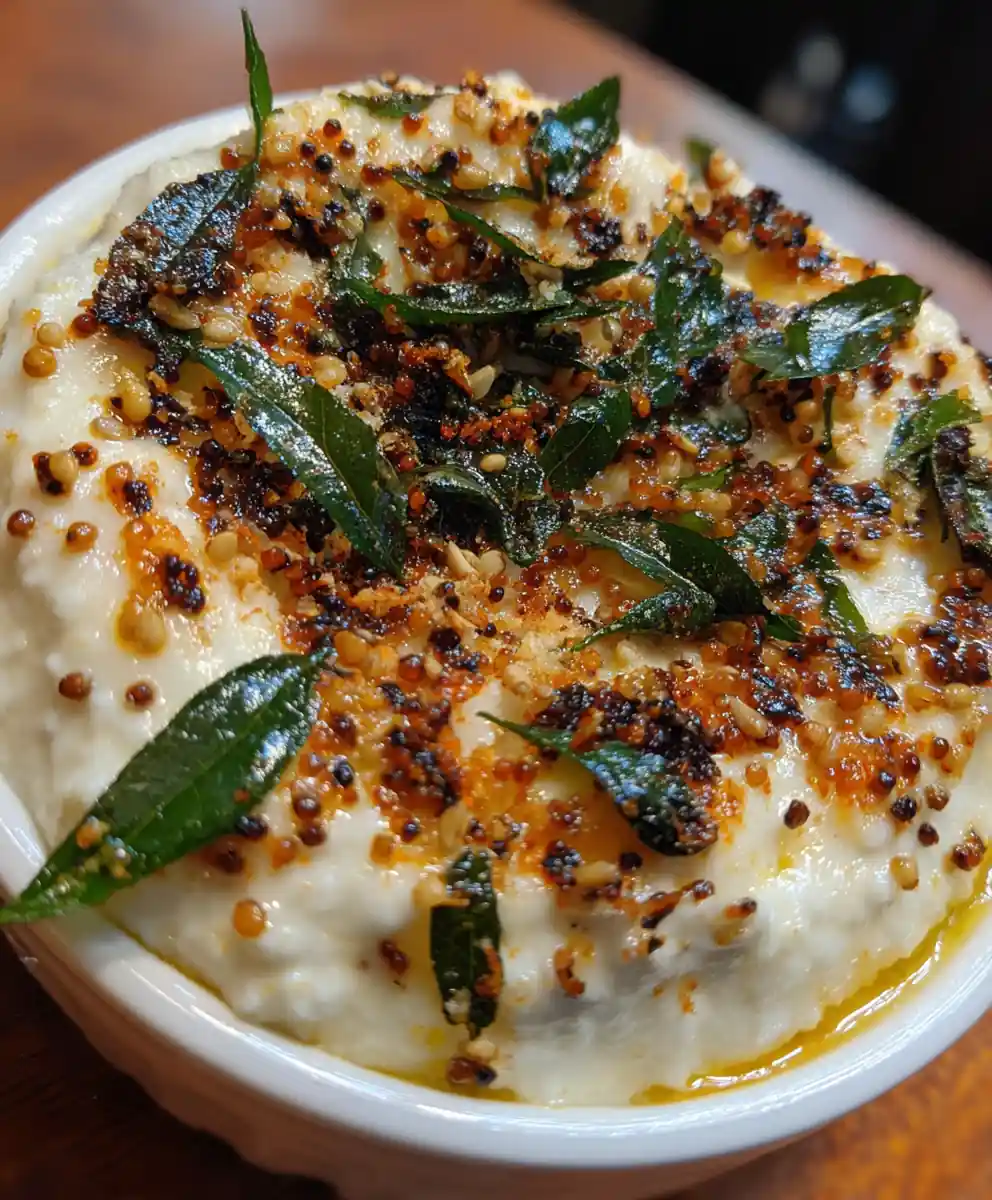 coconut chutney recipe With Green Chili And Curry Leaf Specks