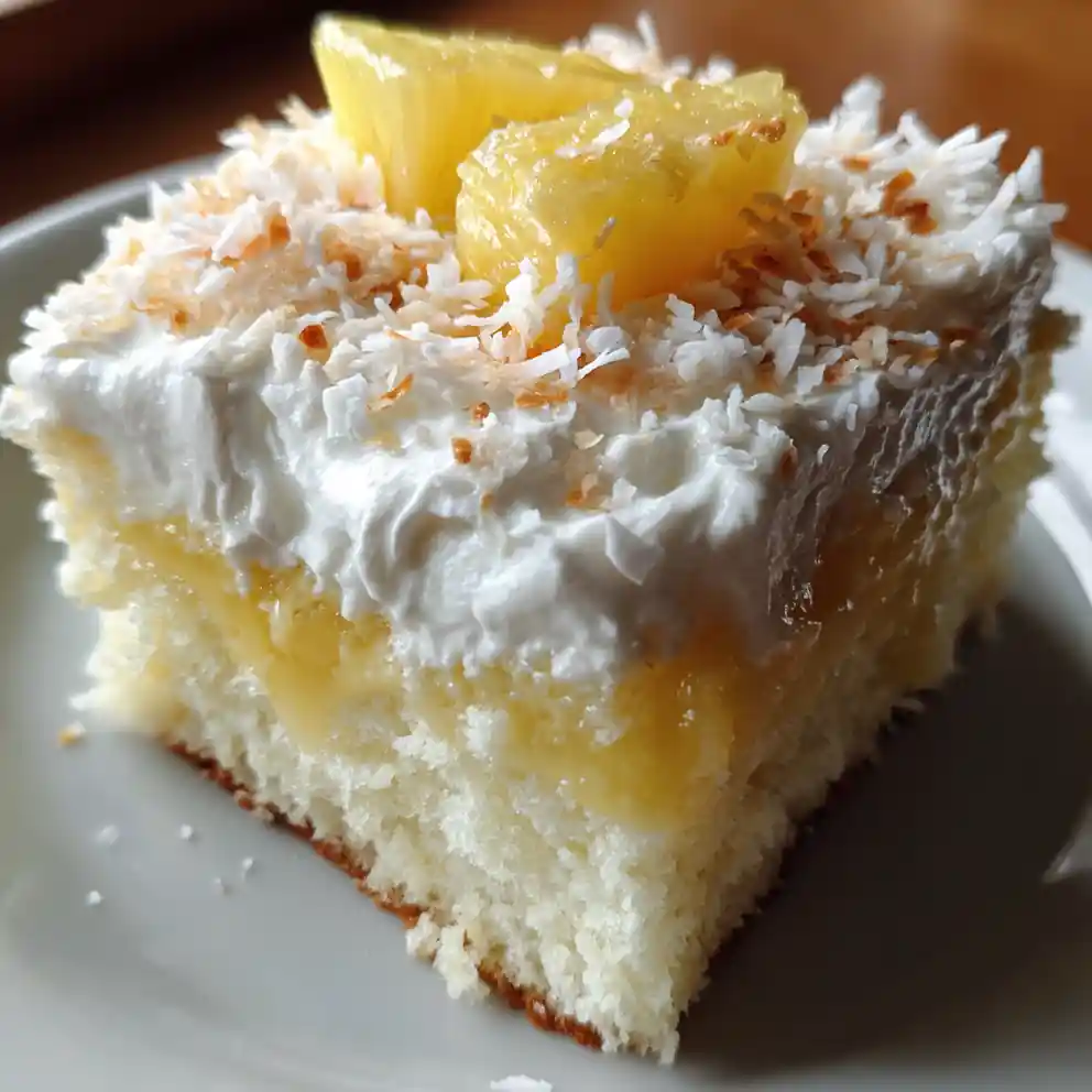 coconut poke cake recipe With Pineapple Sunshine Pour