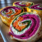 Cottage Cheese Wrap Recipe Rainbow Veggie Pinwheels With Beet Hummus 1761399288.5747101