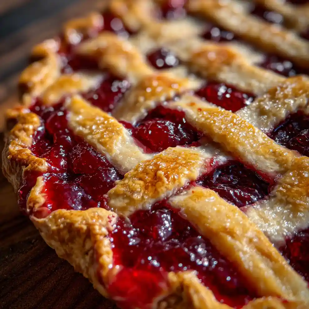 cranberry pie recipe With Crimson Lattice Top