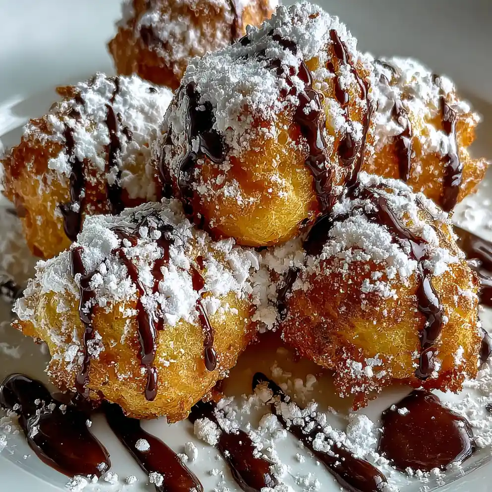 deep fried oreos recipe With Powdered Sugar Snow And Cocoa Drip