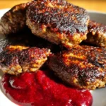 Deer Burger Recipe With Beet Ketchup Splash 1760623490.3077478