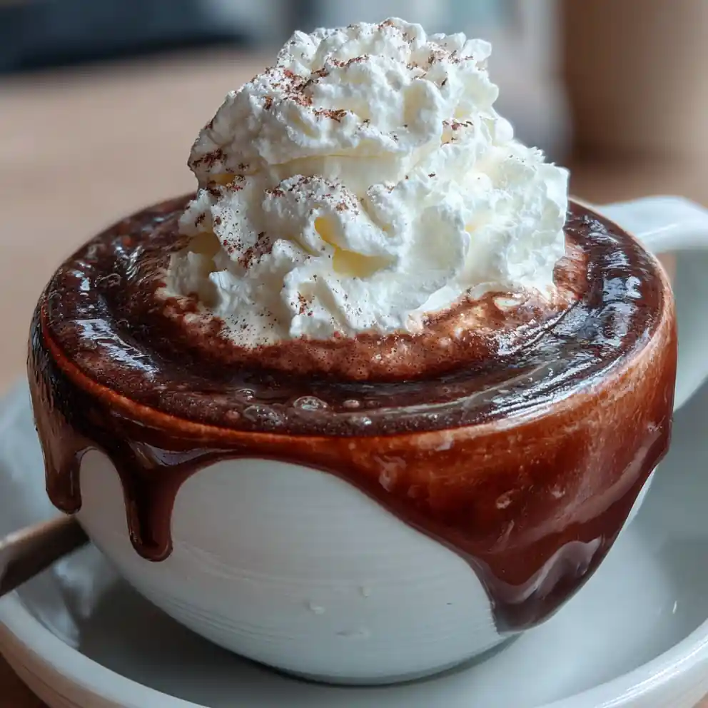 french hot chocolate recipe Thick Pot with Whipped Cream Cloud