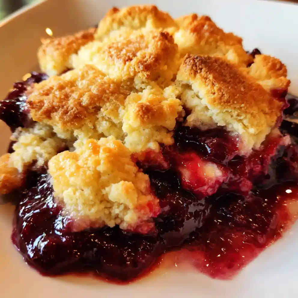 fruit cobbler recipe Deep Purple Berry Biscuit Top