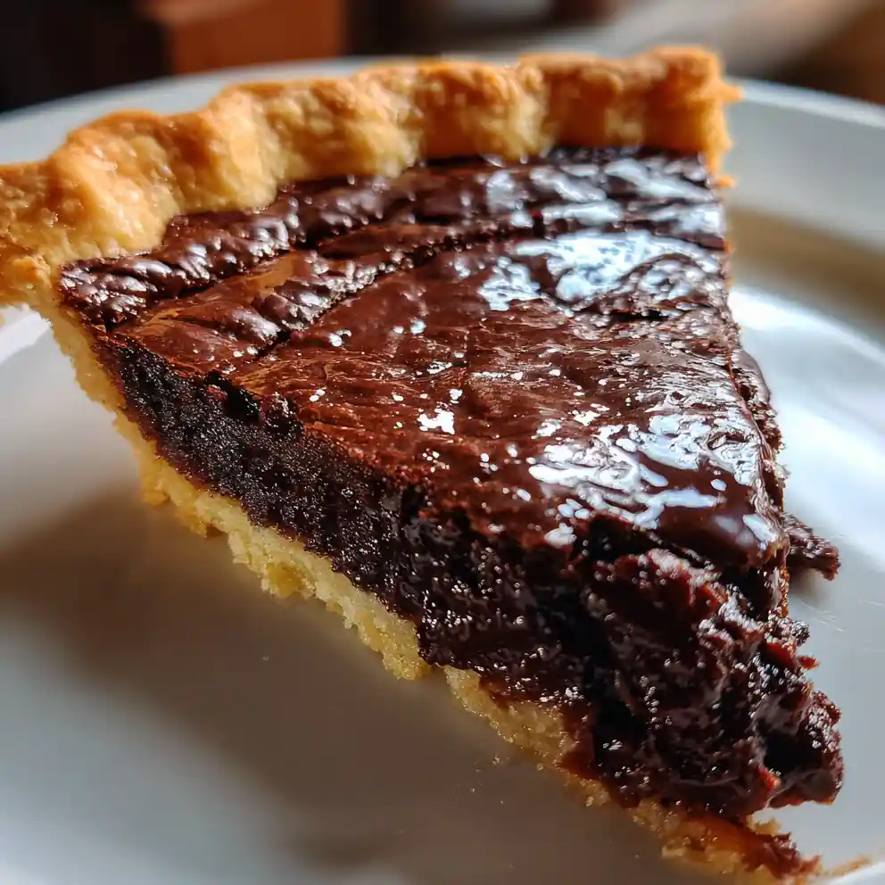 Fudge Pie Recipe With Glossy Chocolate Pool 6 fudge pie recipe With Glossy Chocolate Pool