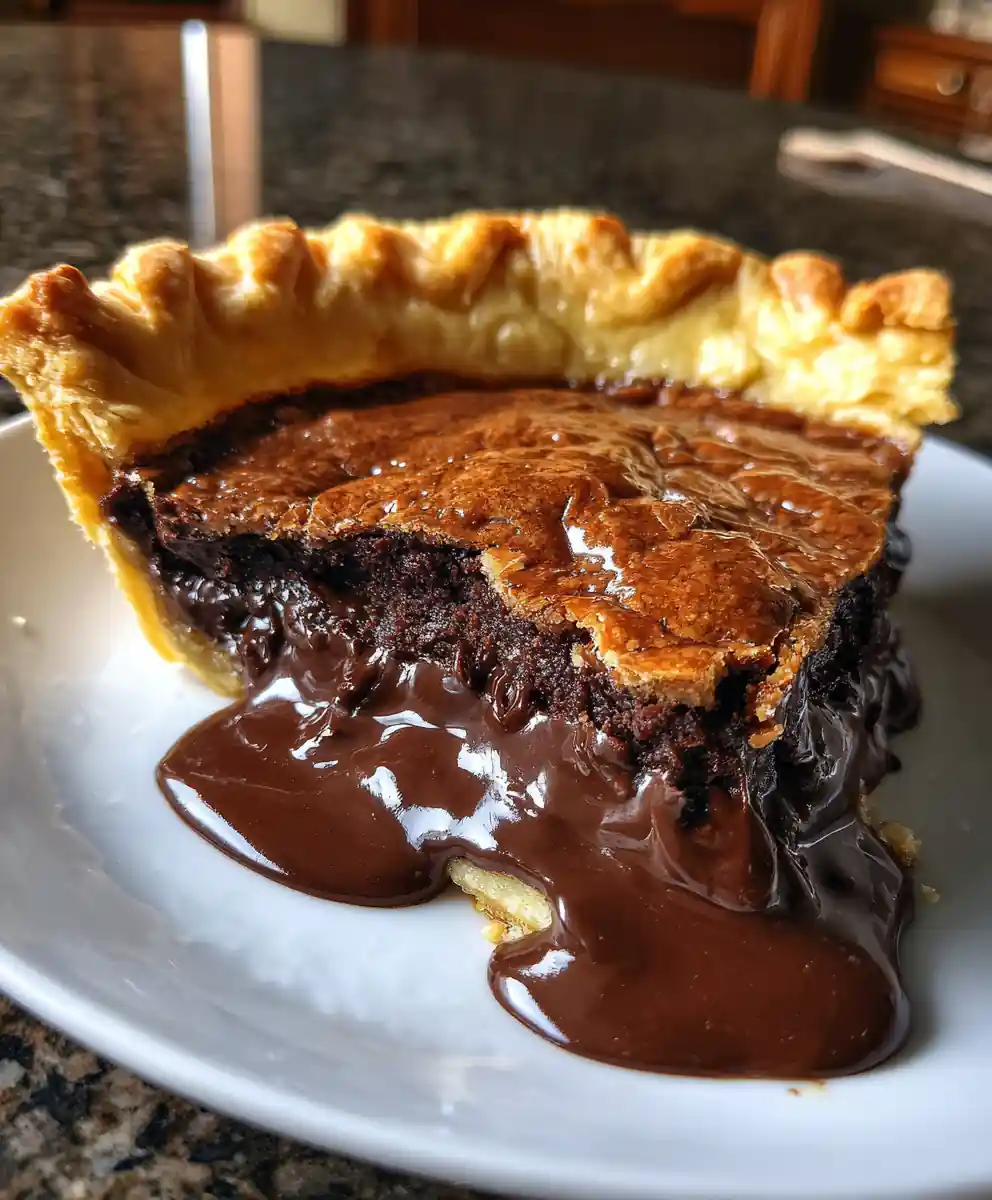 Fudge Pie Recipe With Glossy Chocolate Pool 7 fudge pie recipe With Glossy Chocolate Pool