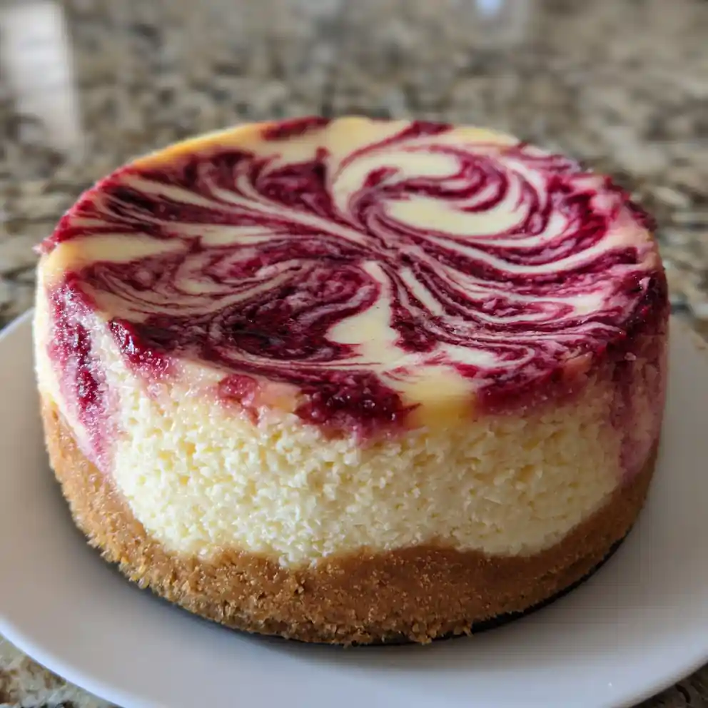 gluten free cheesecake recipe Berry Swirl with Almond Crust