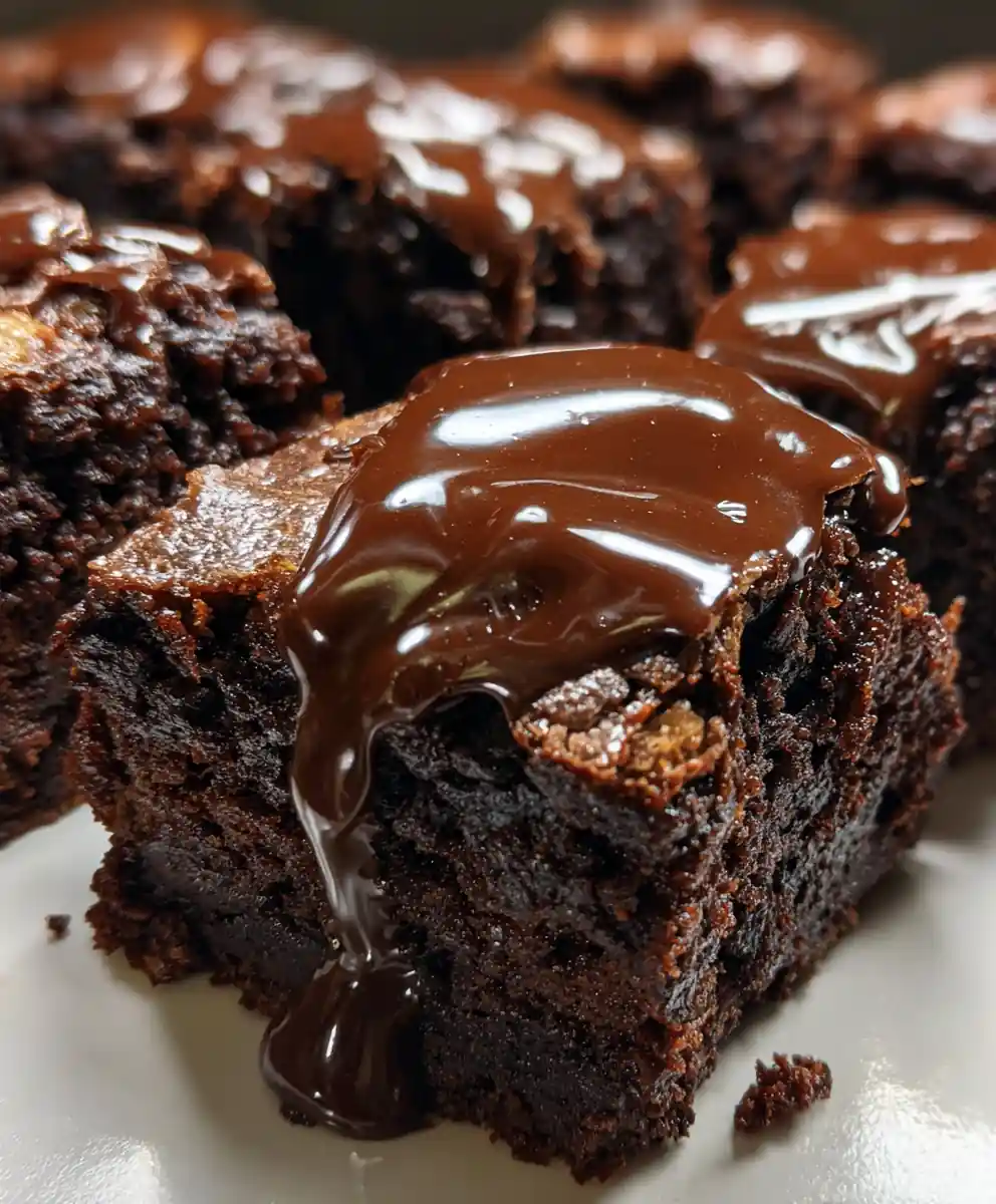 Gooey Brownie Recipe With Glossy Ganache Pool 7 gooey brownie recipe With Glossy Ganache Pool