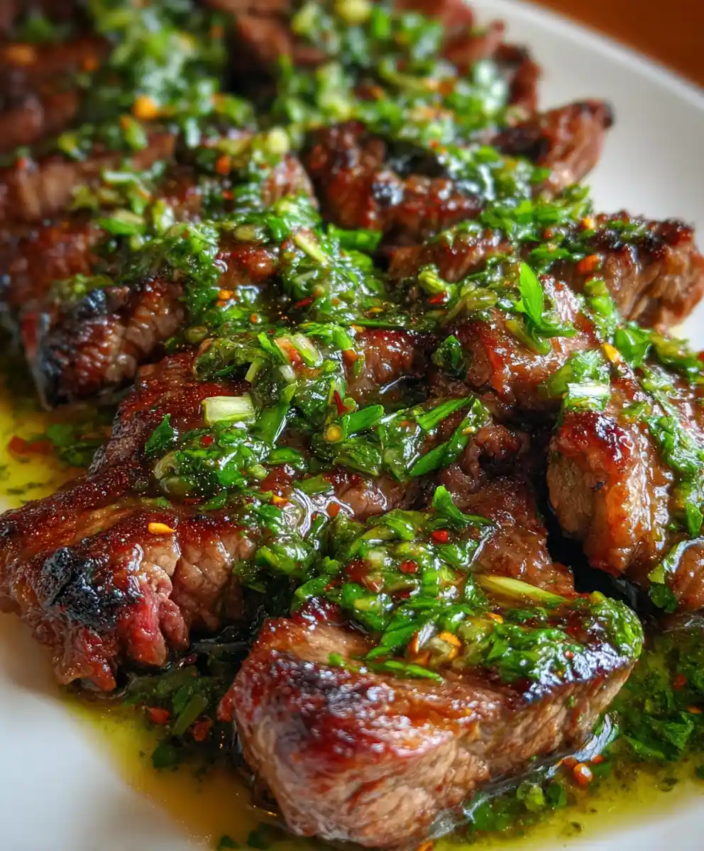 hibachi steak recipe With Ginger-Scallion Emerald Drizzle