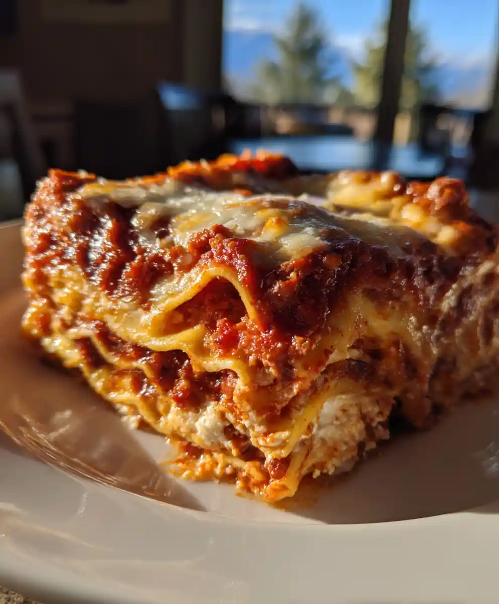 meat lasagna recipe With Ruby Marinara Ribbons