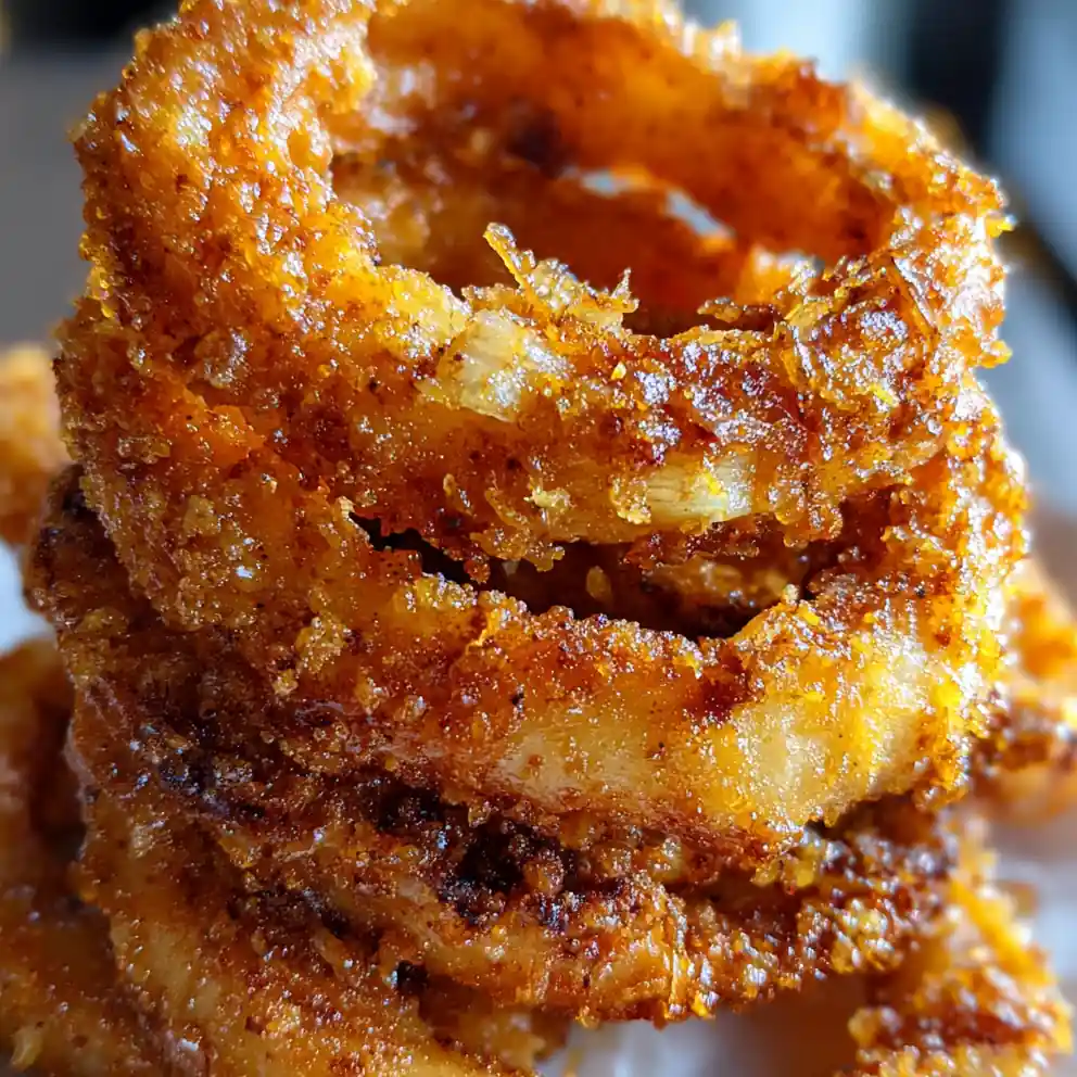 onion ring batter recipe With Paprika Tint And Crunch