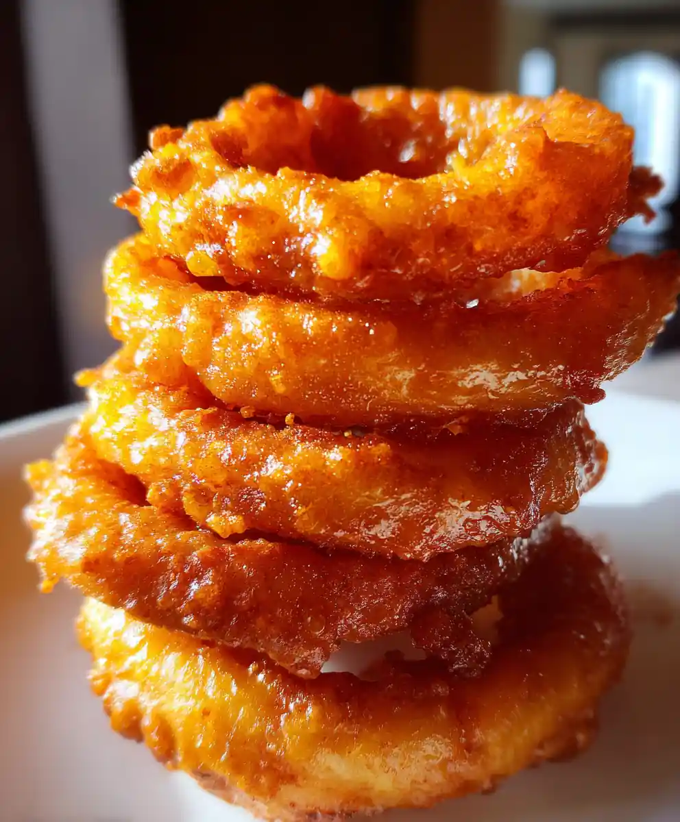onion ring batter recipe With Paprika Tint And Crunch