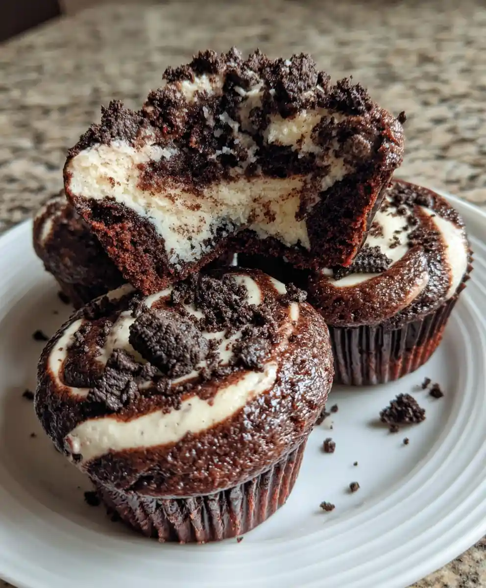 oreo cupcake recipe With Midnight Cookie Swirl