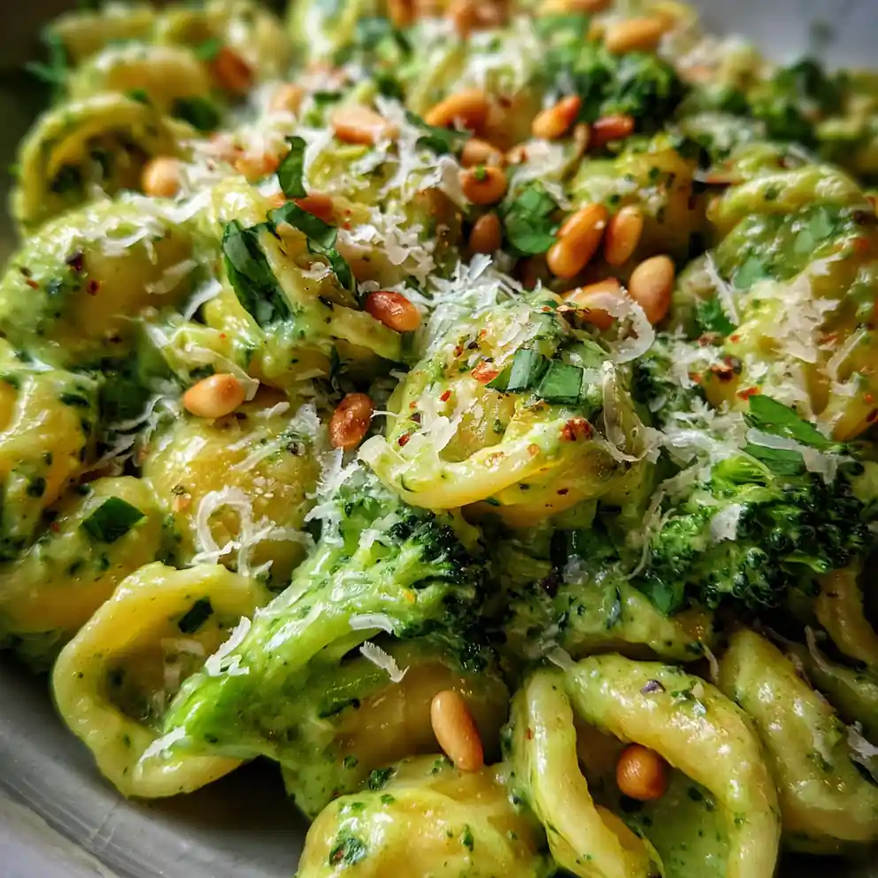 pasta con broccoli recipe With Emerald Basil Cream