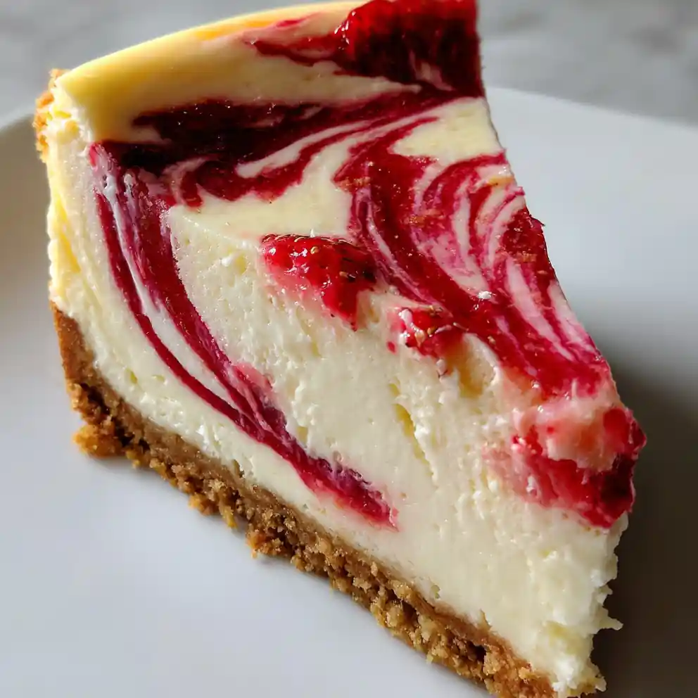philly cheesecake recipe With Strawberry Skyline Swirl