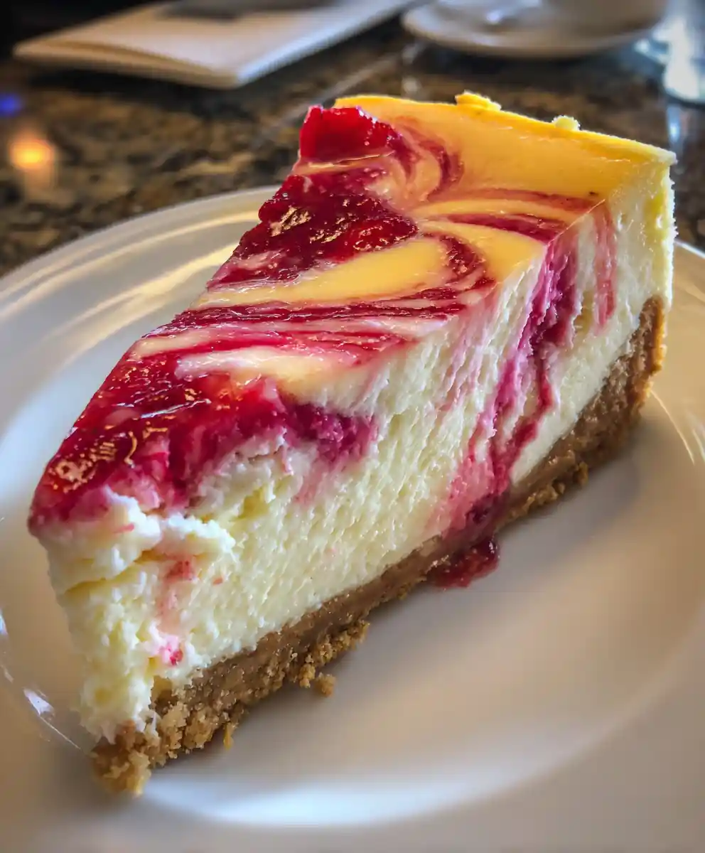 philly cheesecake recipe With Strawberry Skyline Swirl