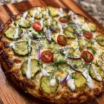 Pickle Pizza Recipe Dill Chip Mosaic With Garlic Ranch Drizzle 1761428411.298078
