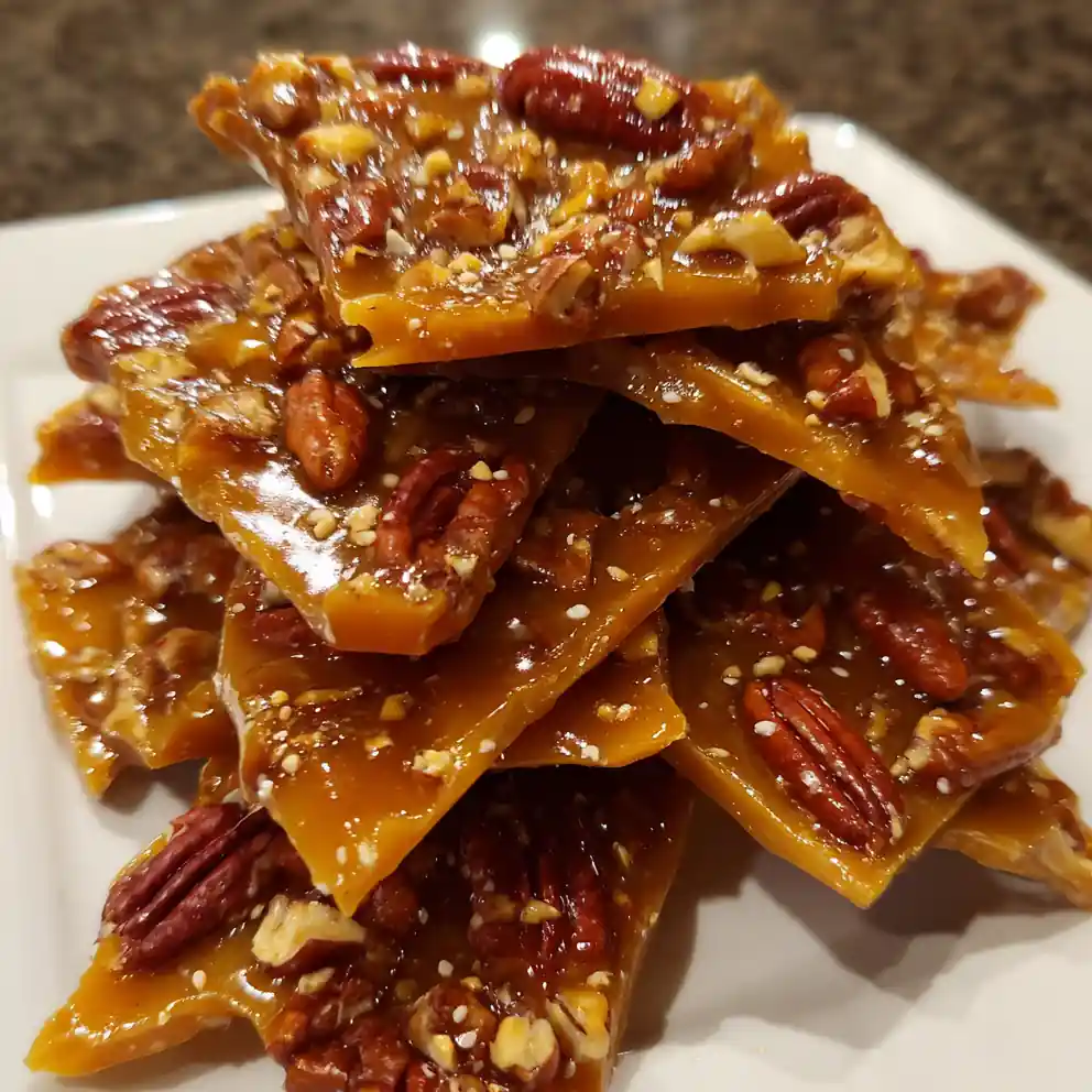 praline crunch recipe With Caramel Pecan Shards