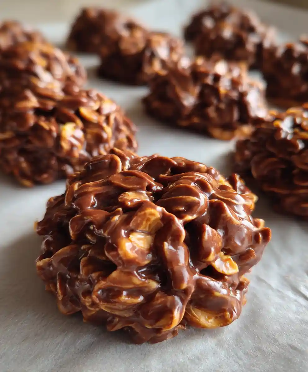 recipe for no bake cookies With Cocoa Peanut Streaks