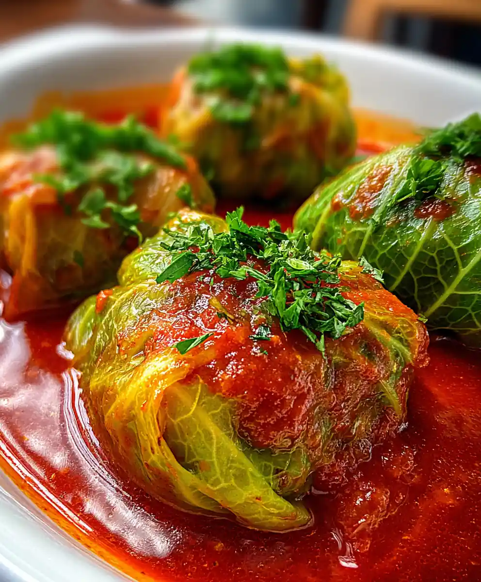 recipe for stuffed cabbage With Tomato Paprika Bath