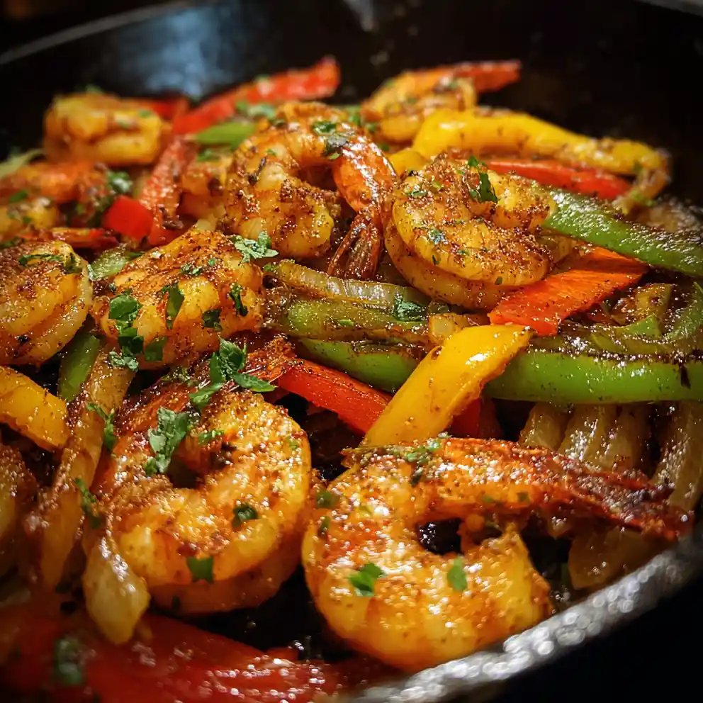 shrimp fajita recipe With Tri Pepper Sizzle