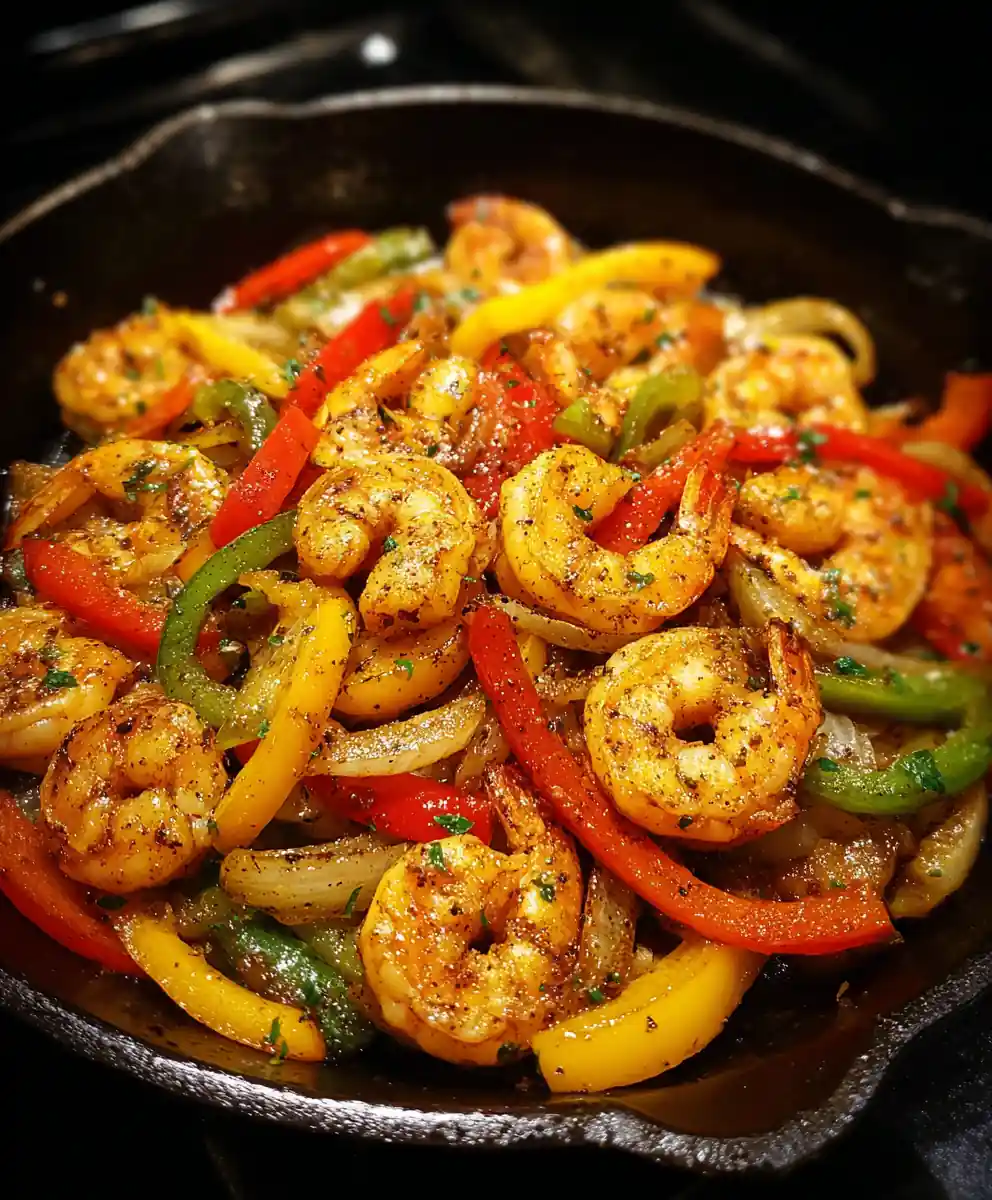 shrimp fajita recipe With Tri Pepper Sizzle