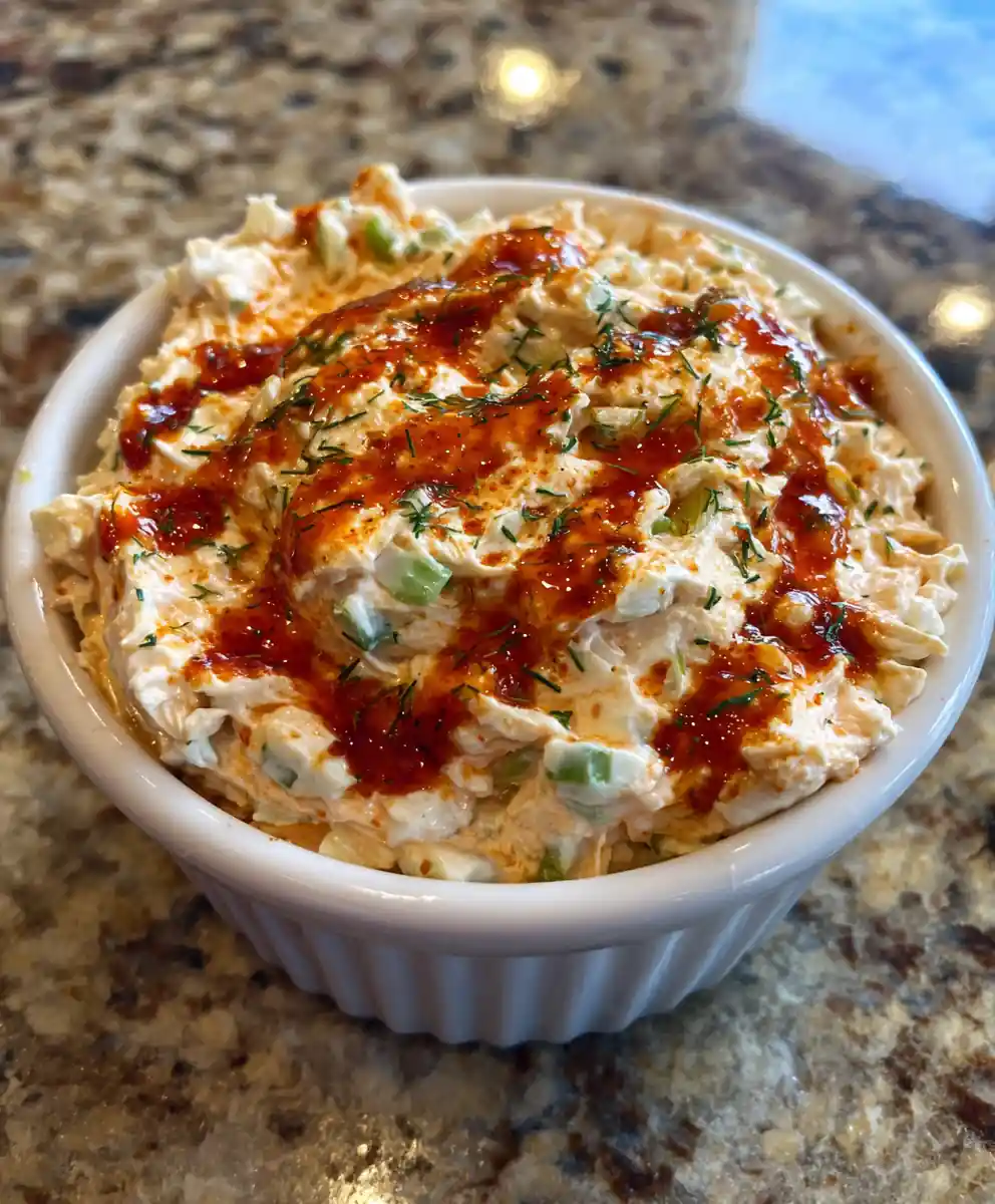 smoked fish dip recipe With Chili-Paprika Ribbon