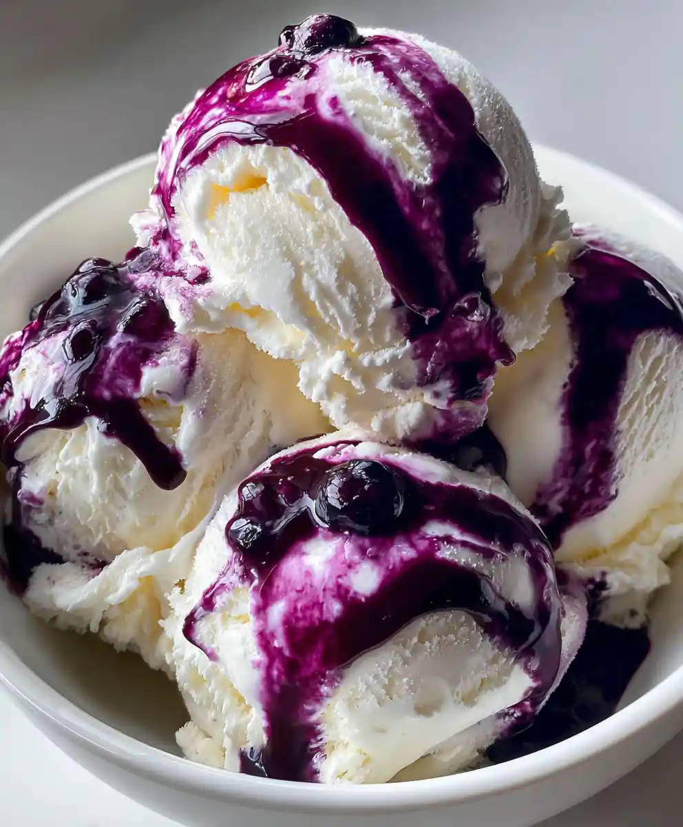 Snow Ice Cream Recipe With Blueberry Ribbon 7 snow ice cream recipe With Blueberry Ribbon