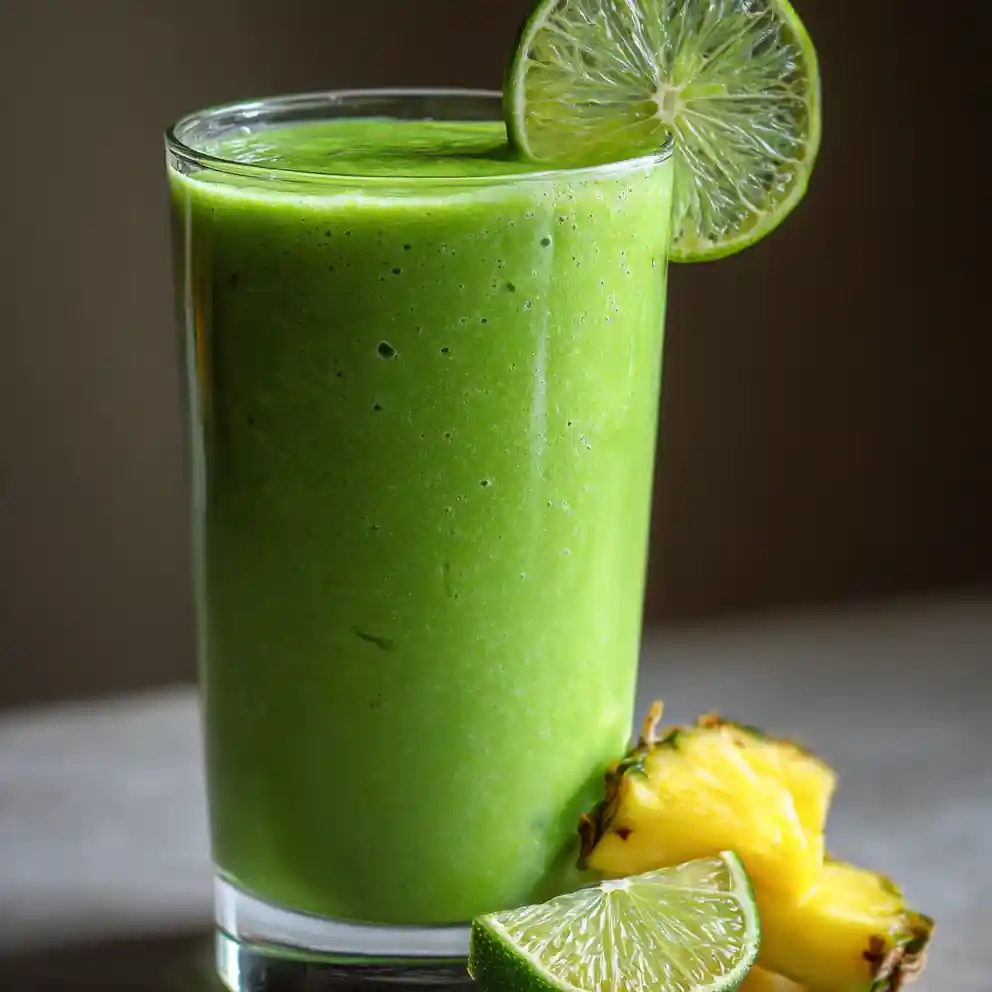 spinach smoothie recipe With Pineapple Lime Glow