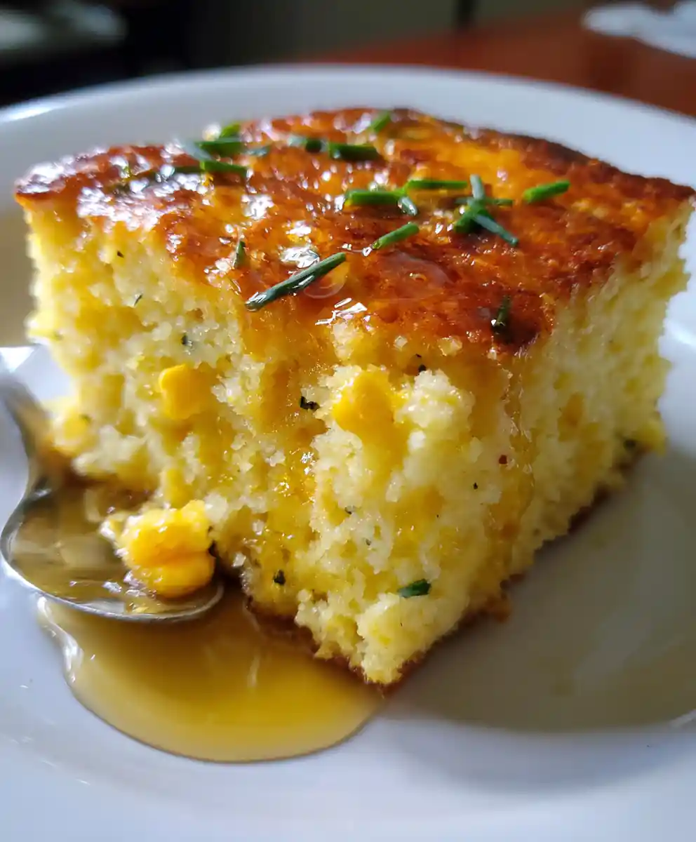 spoon bread recipe Custardy Corn Bake with Amber Honey Drip