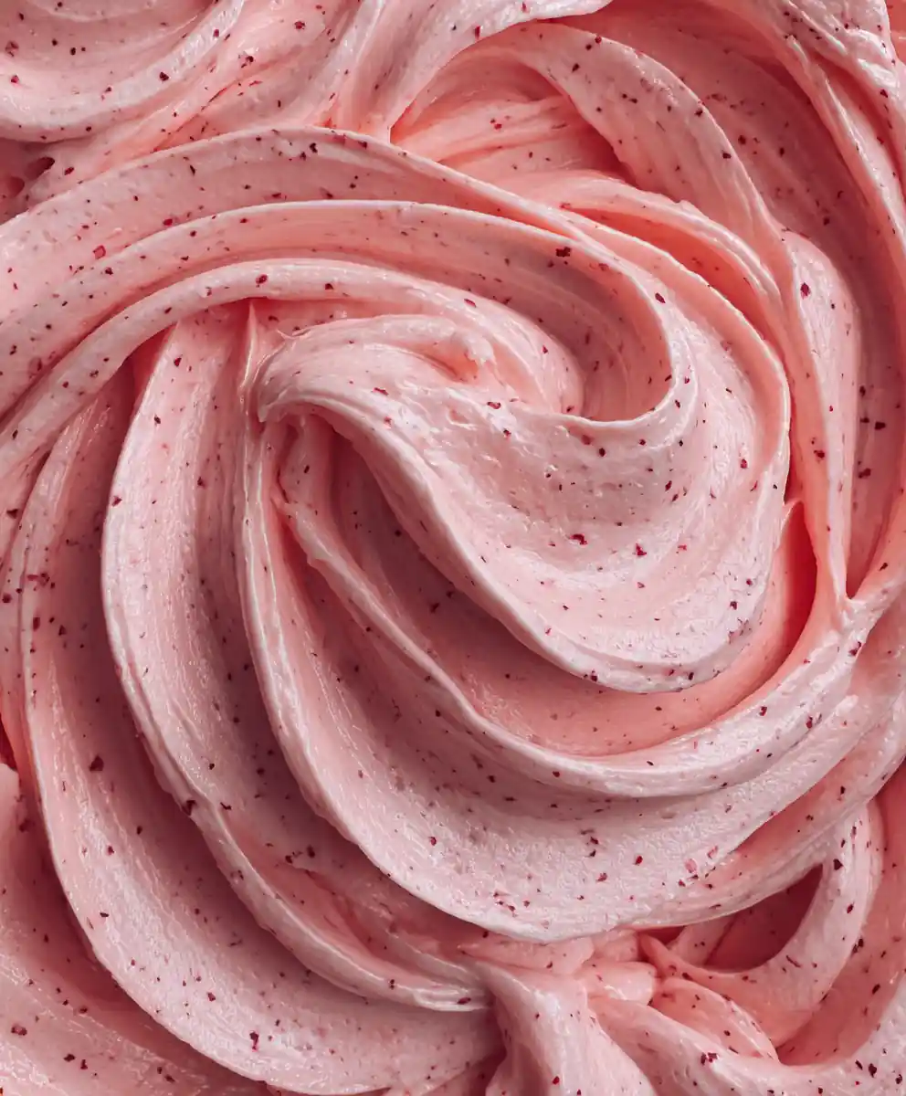 strawberry icing recipe Glossy Pink Swirl with Freeze-Dried Dust