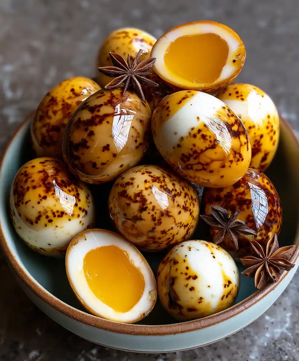 tea egg recipe Marbled Soy Amber Eggs