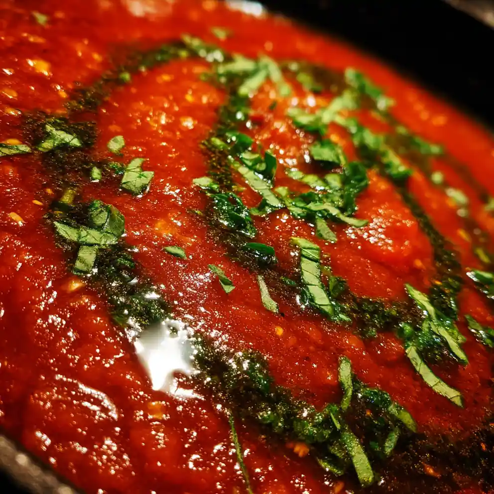Tomato Gravy Recipe With Basil Oil Swirl 4 tomato gravy recipe With Basil Oil Swirl