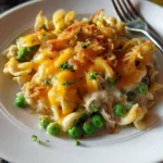Tuna Casserole Recipe With Cream Of Mushroom Soup Pea Green Cheddar Top 1761523289.1278133