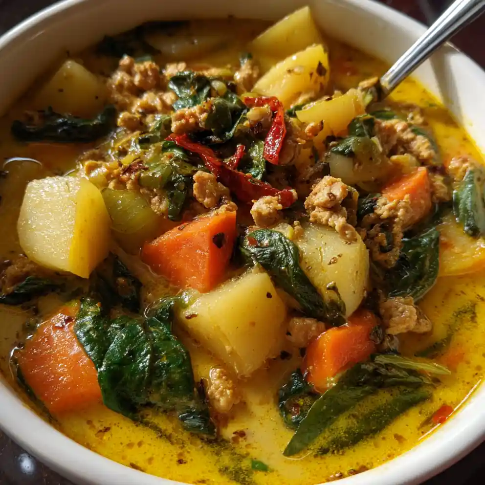 turkey stew recipe With Golden Turmeric Broth