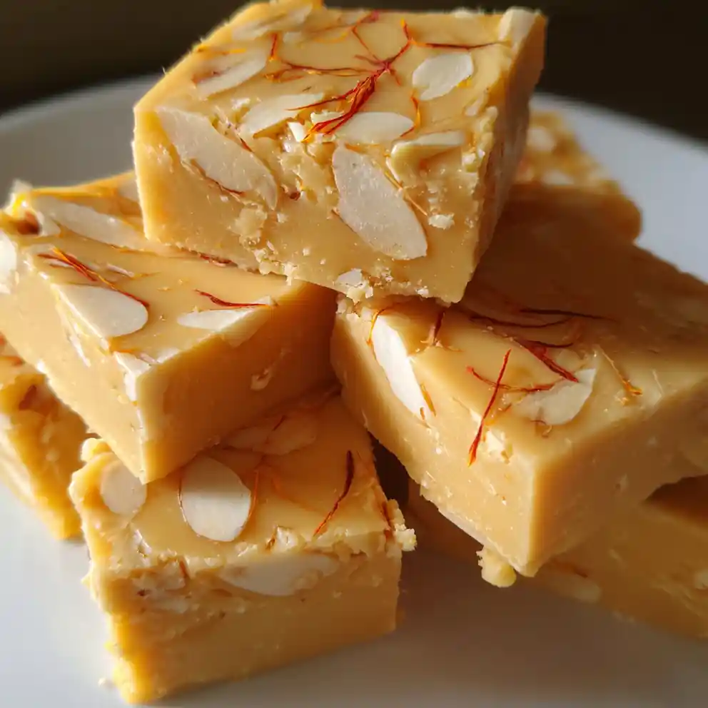 vanilla fudge recipe With Saffron Almond Veins