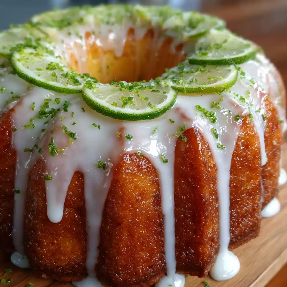 7up cake recipe Lime Glaze With Zest Sprinkles