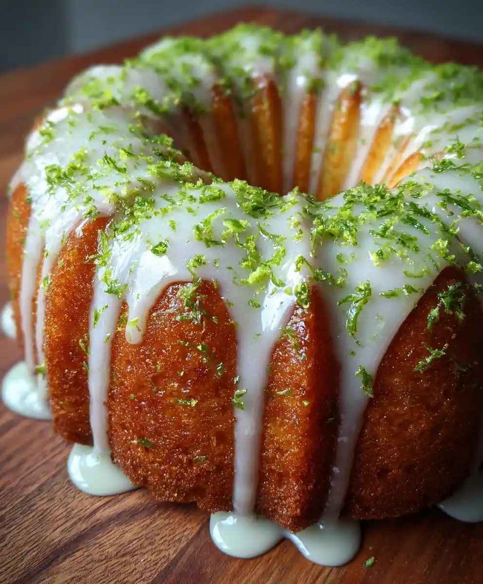 7up cake recipe Lime Glaze With Zest Sprinkles