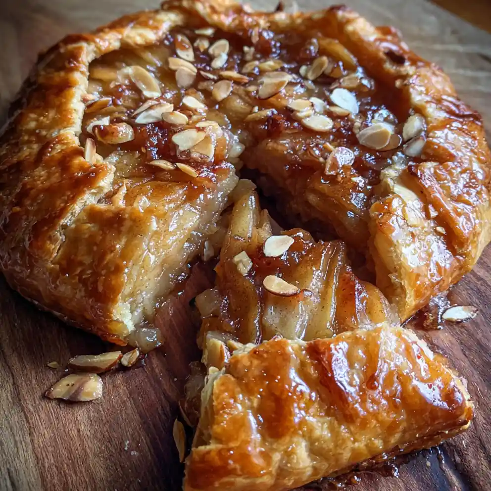 Apple Galette Recipe Maple Glaze With Almond Flake 6 apple galette recipe Maple Glaze With Almond Flake