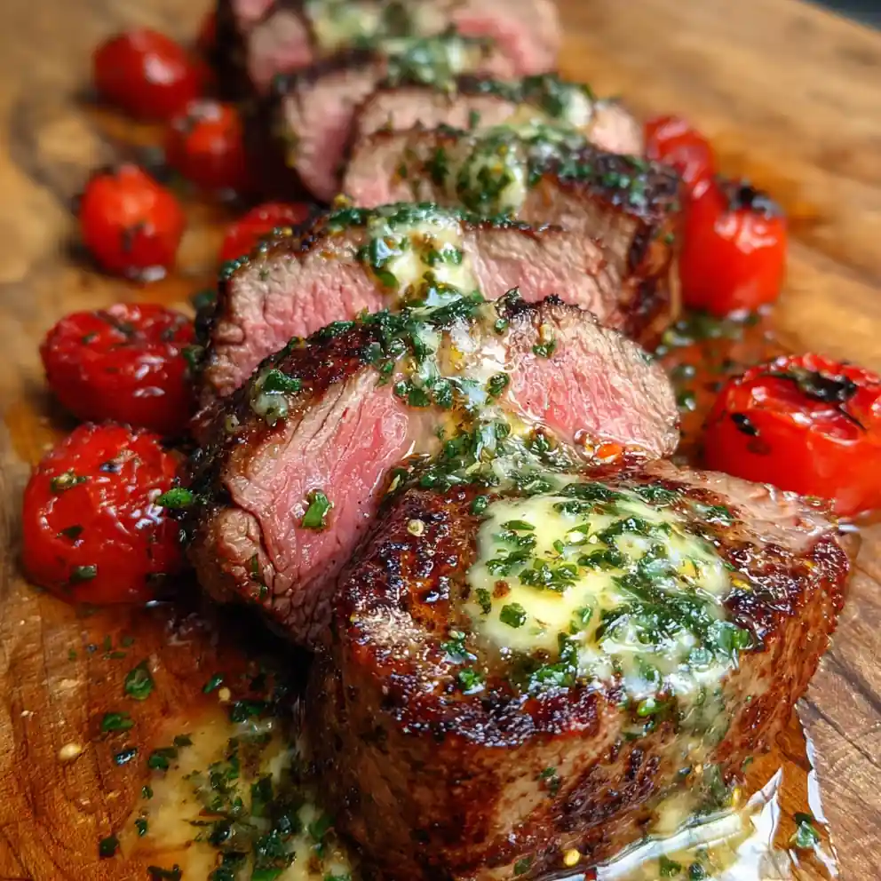 best beef tenderloin recipe Herb Butter and Cherry Tomato