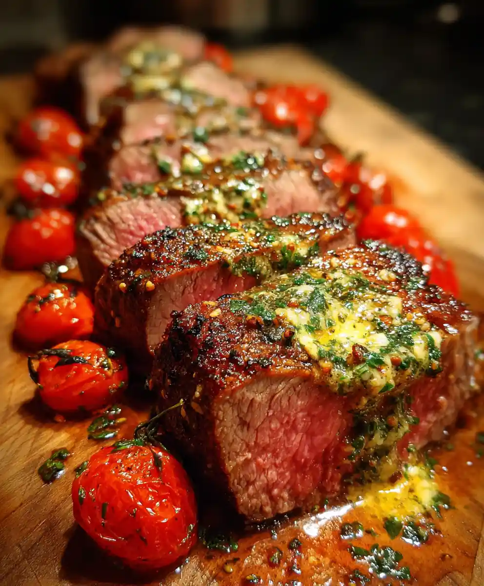 best beef tenderloin recipe Herb Butter and Cherry Tomato