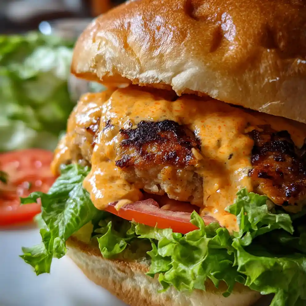 chicken burger recipe Roasted Red Pepper Aioli