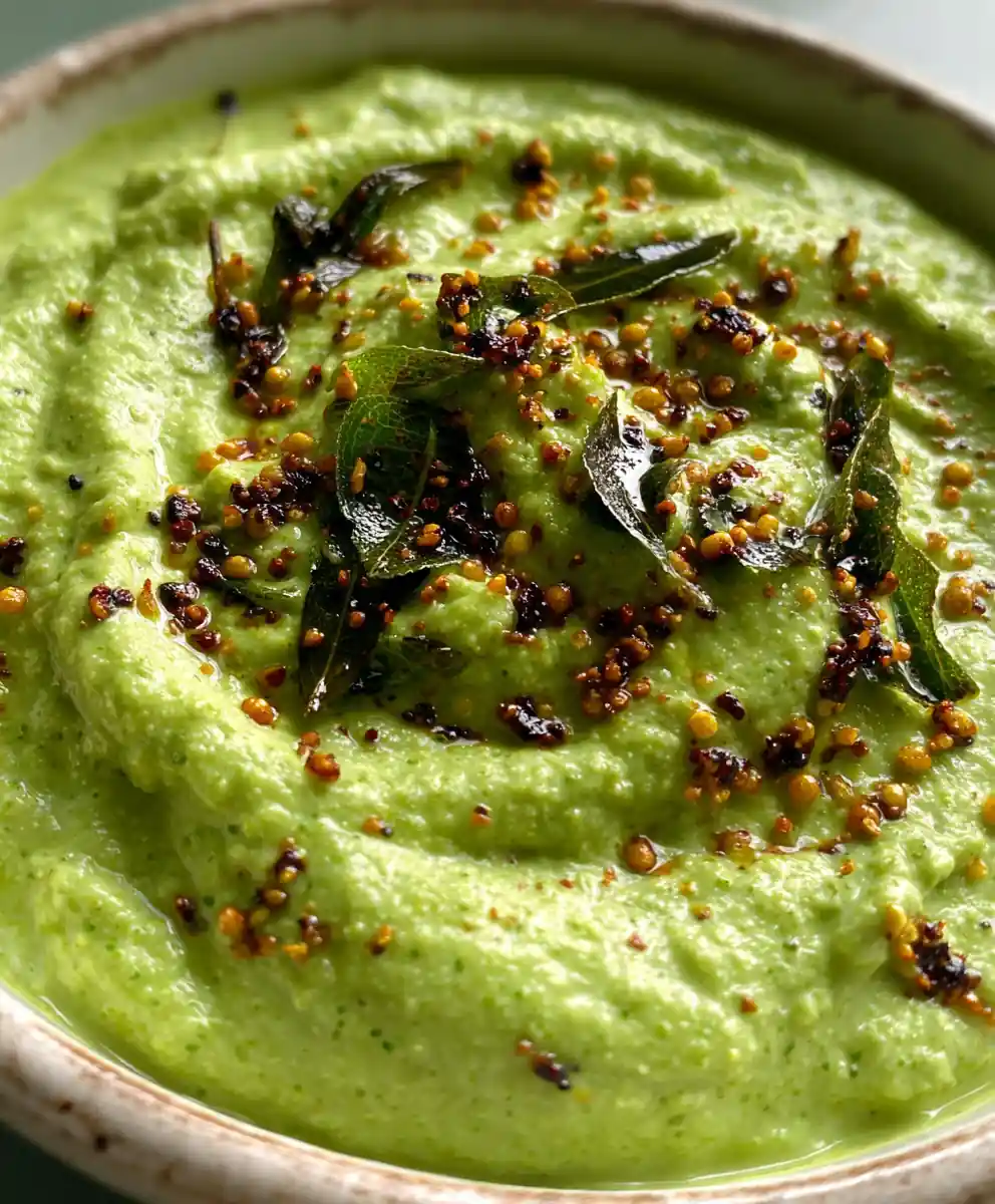 coconut chutney recipe Mint Chili Tempered